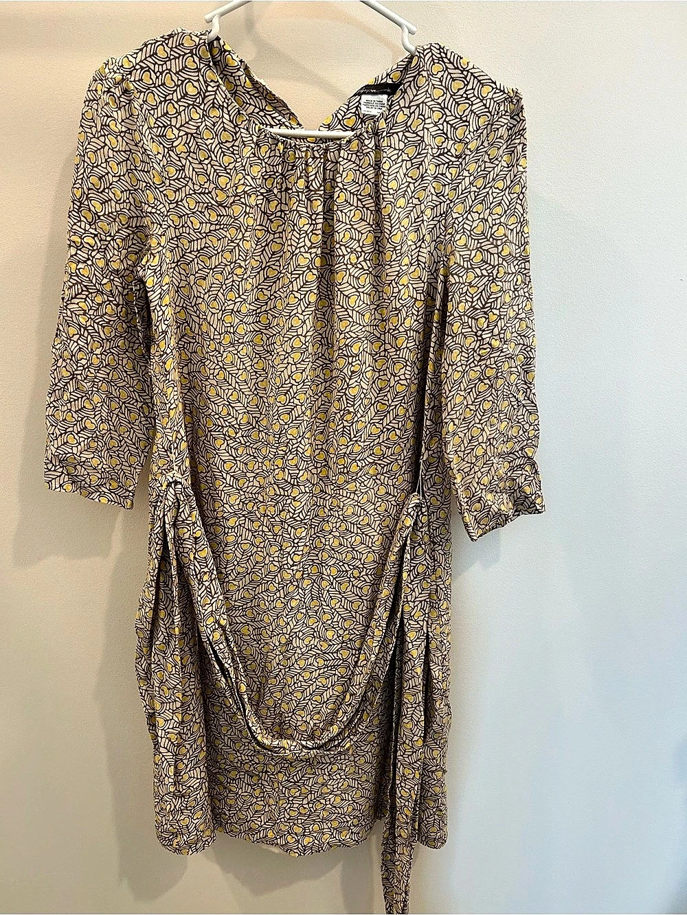 Pipper Women' Small Geometric Mini Dress 100% Silk